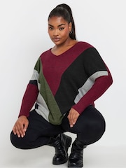 Yours Curve Red Soft Touch Sweatshirt - Image 1 of 5