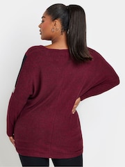 Yours Curve Red Soft Touch Sweatshirt - Image 3 of 5