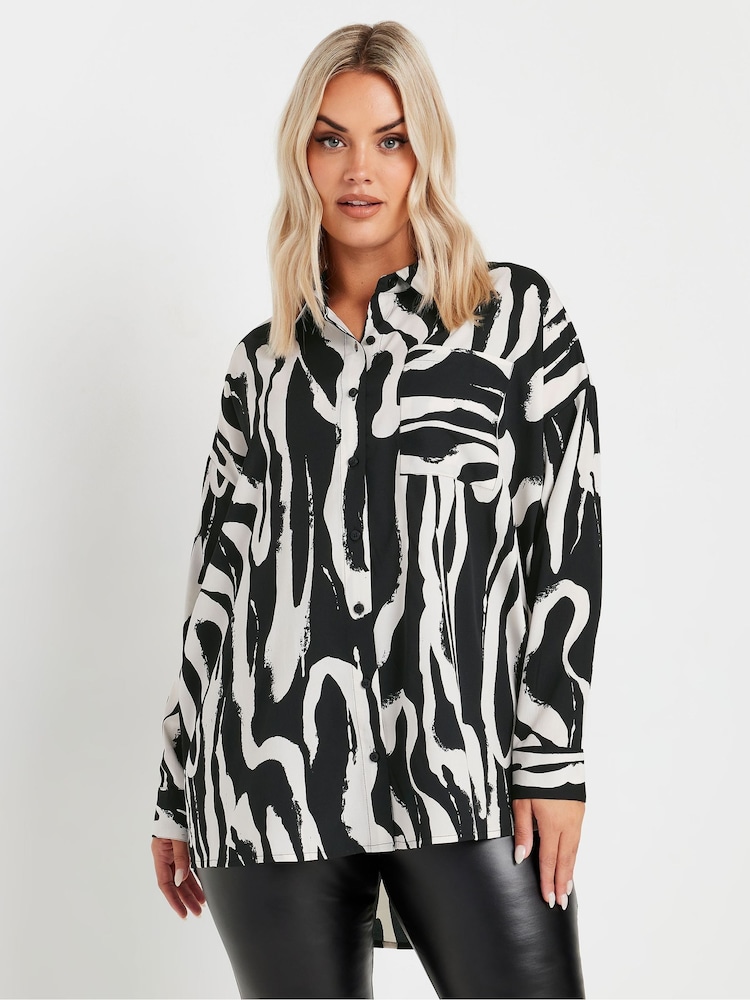 Yours Curve White Oversized Shirt - Image 1 of 5