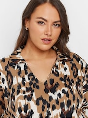 Yours Curve Natural Abstract Structured Jersey Tunics - Image 4 of 5