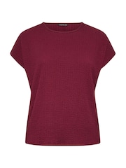 Yours Curve Red Limited Bubble Tex Top - Image 5 of 5