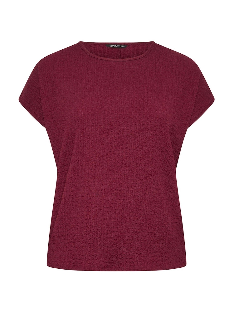 Yours Curve Red Limited Bubble Tex Top - Image 5 of 5