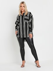 Yours Curve Black Oversized Shirt - Image 2 of 5