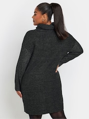 Yours Curve Grey Soft Touch Hoodie Dress - Image 3 of 5
