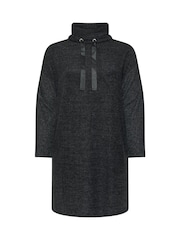 Yours Curve Grey Soft Touch Hoodie Dress - Image 5 of 5