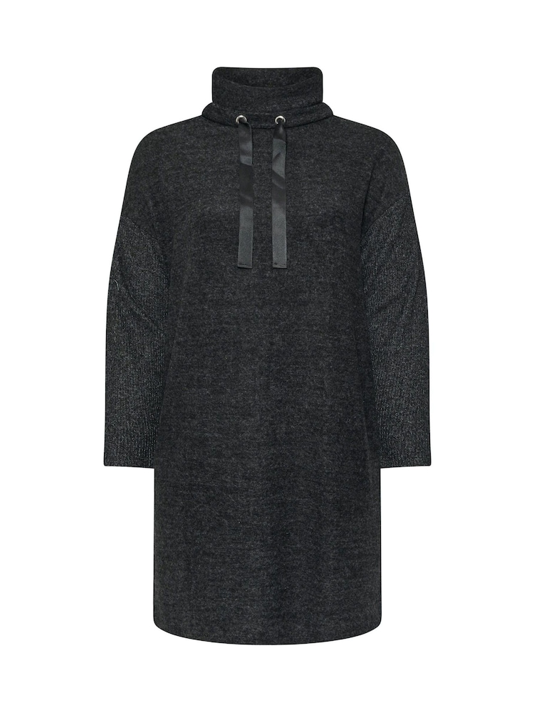 Yours Curve Grey Soft Touch Hoodie Dress - Image 5 of 5