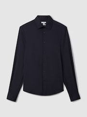 Reiss Navy Voyager Long-Sleeve Travel Shirt - Image 2 of 7