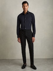 Reiss Navy Voyager Long-Sleeve Travel Shirt - Image 3 of 7