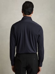 Reiss Navy Voyager Long-Sleeve Travel Shirt - Image 6 of 7
