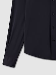 Reiss Navy Voyager Long-Sleeve Travel Shirt - Image 7 of 7