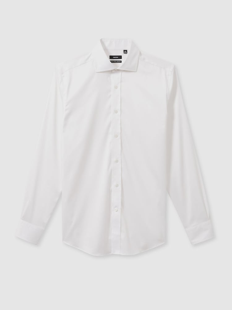 Reiss White Bishopsgate Regular Fit Shirt - Image 2 of 7 Reiss White Bishopsgate Regular Fit Shirt - Image 2 of 7