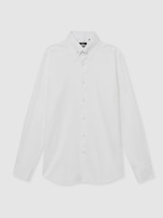 Reiss White Caldwell Regular-Fit Cotton Pin-Collar Shirt - Image 2 of 7
