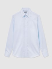 Reiss Soft Blue Allora Regular-Fit Cotton Button-Down Shirt - Image 2 of 6