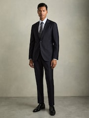 Reiss Soft Blue Allora Regular-Fit Cotton Button-Down Shirt - Image 3 of 6