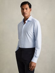 Хлопково-Blend рубашка в полоску Reiss Valdo - Изображение 3 из 6