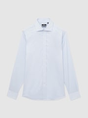 Reiss Soft Blue Bishopsgate Cotton-Tencel Stretch Shirt - Image 2 of 5