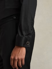 Reiss Black Storm Double Cuff Double-Cuff Two-Fold Cotton Shirt - Image 4 of 6