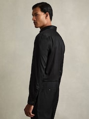 Reiss Black Storm Double Cuff Double-Cuff Two-Fold Cotton Shirt - Image 5 of 6