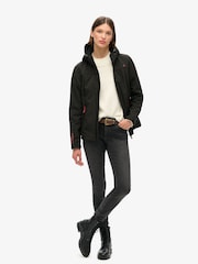 Superdry Black Hooded Classic Trekker Jacket - Image 3 of 6