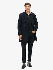 Superdry Black Core Pique Henley Sweatshirt - Image 2 of 3