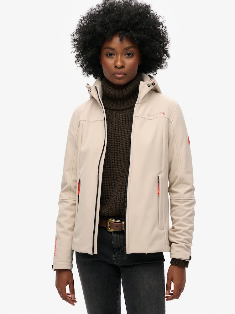 Superdry Nude Hooded Classic Trekker Jacket - Image 1 of 3