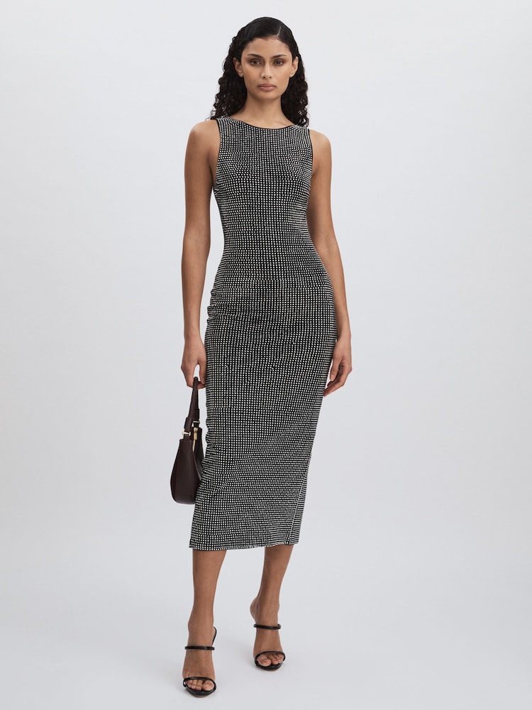 Good American Black Crystal Bodycon Dress - Image 1 of 5