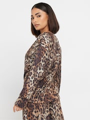 PixieGirl Petite Brown Soft Touch V-Neck Jumper - Image 3 of 5