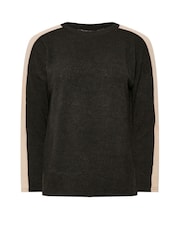 PixieGirl Petite Black Soft Touch Side Stripe Jumper - Image 5 of 5