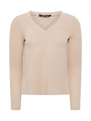 PixieGirl Petite Cream Soft Touch V-Neck Jumper - Image 3 of 3