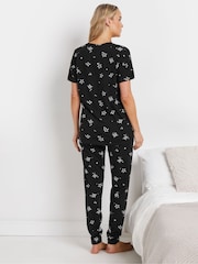Long Tall Sally Black Outline Stars Short Sleeve Tapered 100% Cotton Pyjamas Set - Image 3 of 5