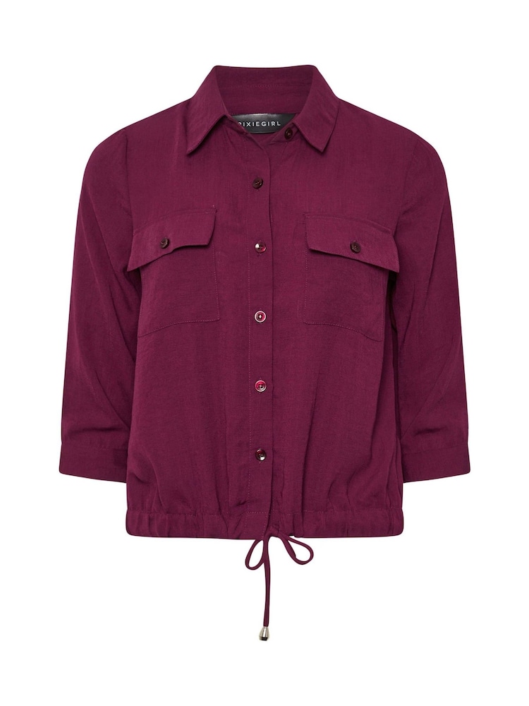 PixieGirl Petite Red Drawcord Shirt - Image 5 of 5