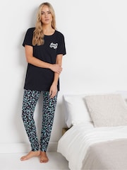 Long Tall Sally Blue Good Night Moons Tapered 100% Cotton Pyjamas Set - Image 2 of 5