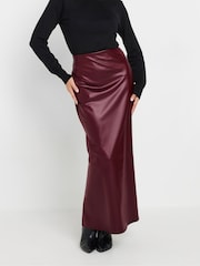 PixieGirl Petite Red Matte PU Skirt - Image 1 of 5