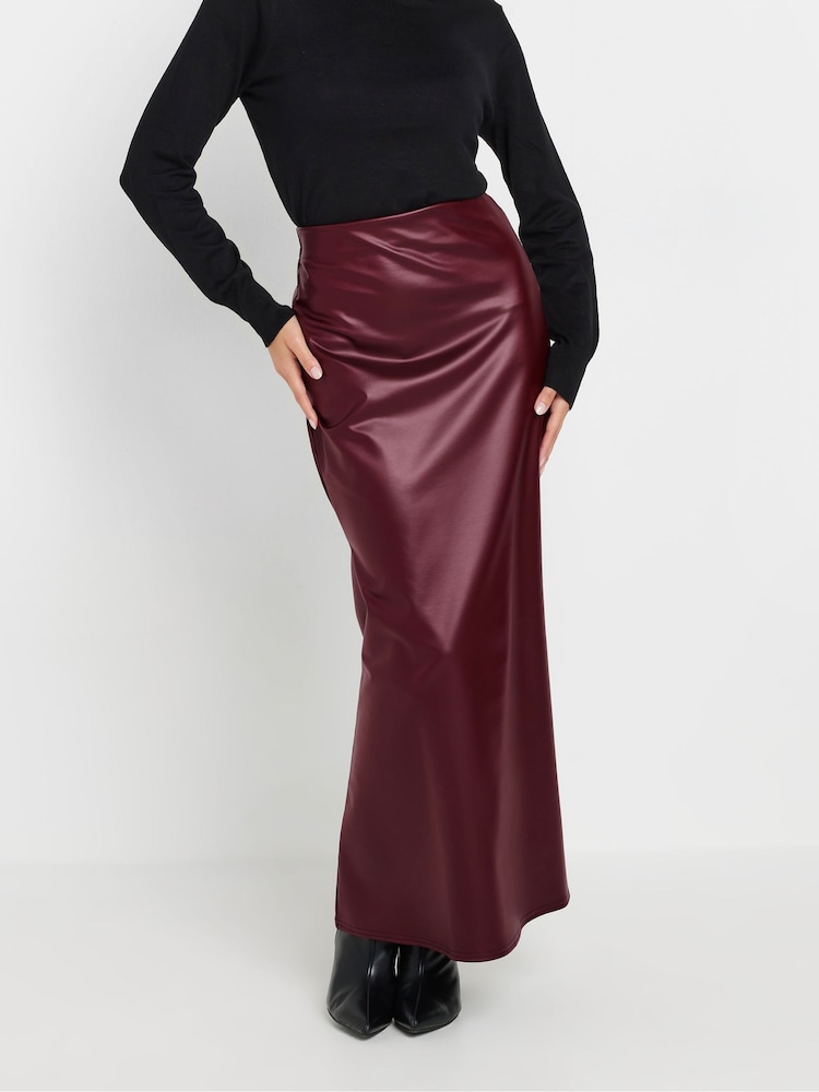 PixieGirl Petite Red Matte PU Skirt - Image 1 of 5