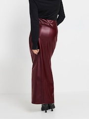 PixieGirl Petite Red Matte PU Skirt - Image 4 of 5