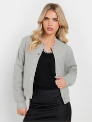 PixieGirl Petite Grey Bomber Jacket - Image 1 of 5