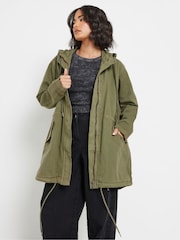 PixieGirl Petite Green Twill Parka Coat - Image 1 of 6