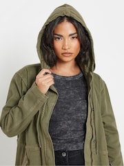 PixieGirl Petite Green Twill Parka Coat - Image 5 of 6