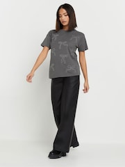 PixieGirl Petite Bow Studded 100% Cotton T-Shirt - Image 3 of 5