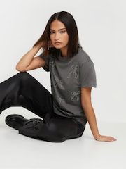 PixieGirl Petite Bow Studded 100% Cotton T-Shirt - Image 4 of 5