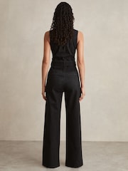 Paige Sleeveless Denim Jumpsuit - Image 5 of 7