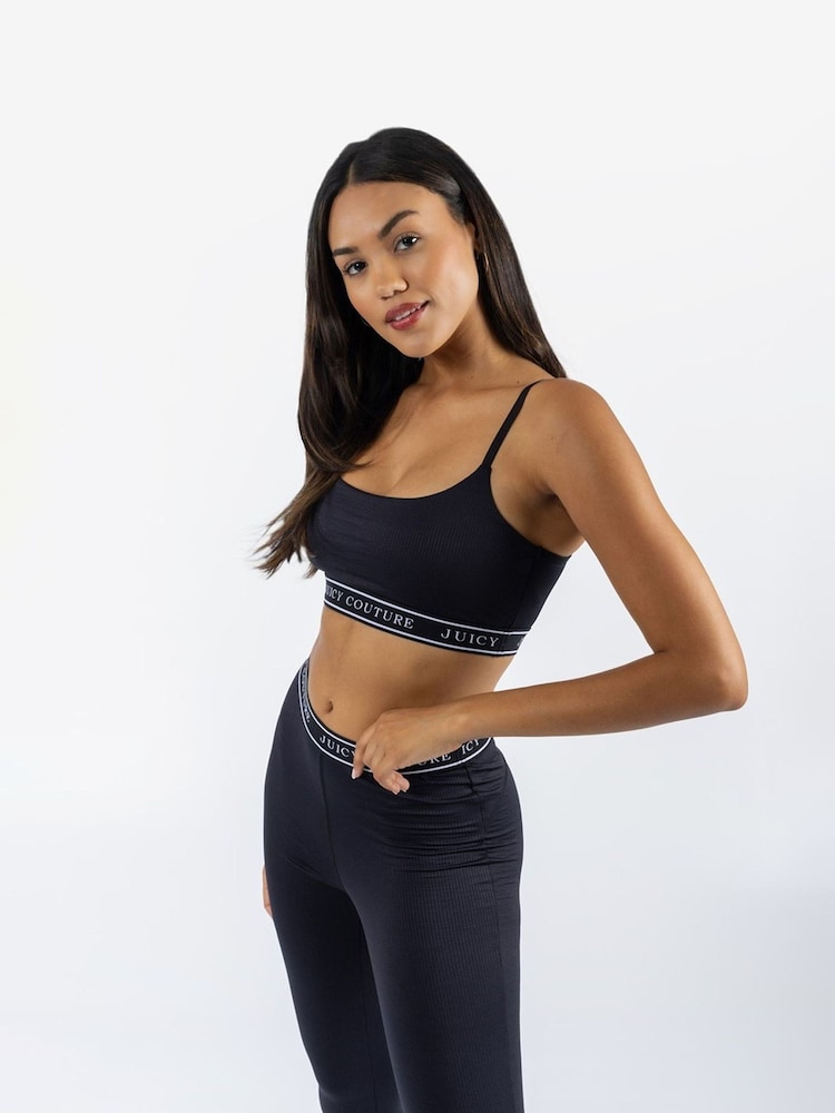 Juicy Couture Black Bowie Sport Bralette - Image 4 of 4 Juicy Couture Black Bowie Sport Bralette - Image 4 of 4