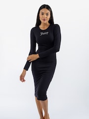 Juicy Couture Black Dizzie Midi Dress - Image 1 of 4