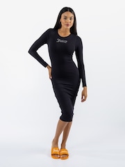 Juicy Couture Black Dizzie Midi Dress - Image 4 of 4