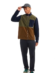 Sealskinz Green Taverham Colour Blocked Full Zip Fleece - Image 5 of 6