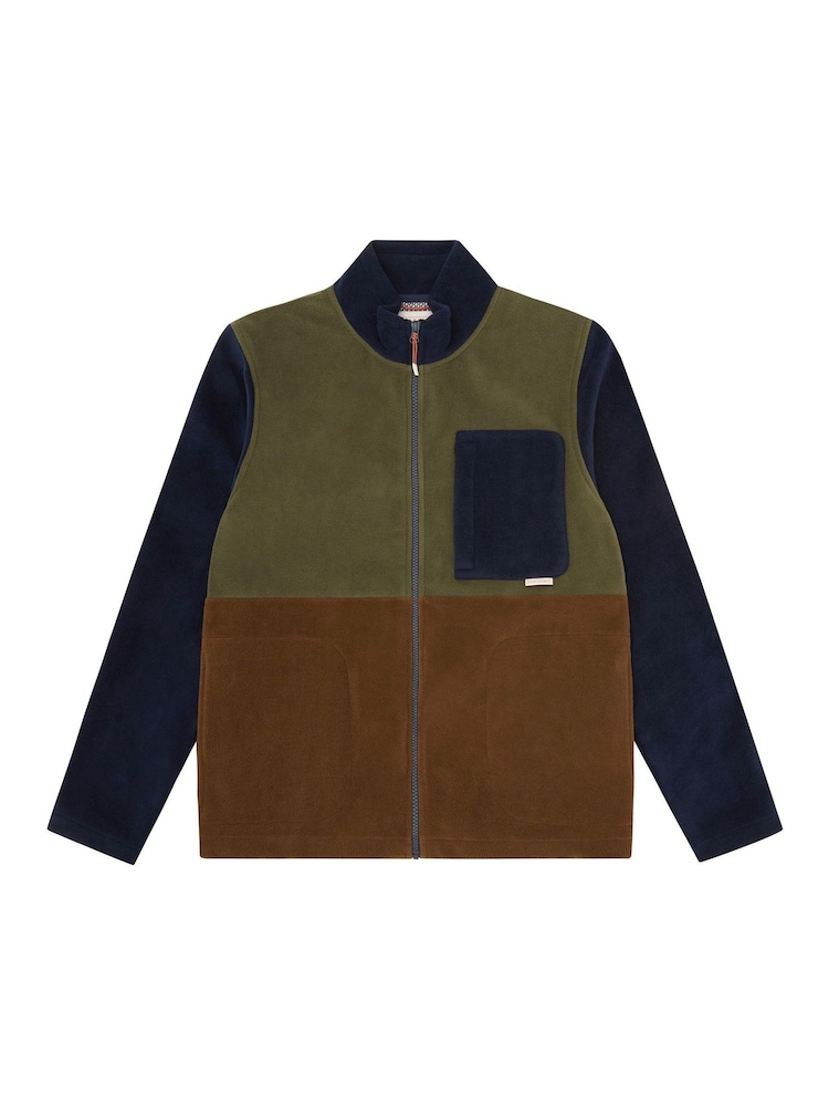Sealskinz Green Taverham Colour Blocked Full Zip Fleece - Image 6 of 6