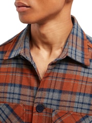 Sealskinz Orange Thrigby Checkered Buttoned Down Shirt - Image 5 of 6