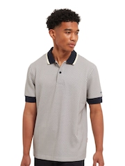 Sealskinz Blue Dersingham Short Sleeve Printed Polo Shirt - Image 1 of 5