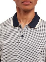 Sealskinz Blue Dersingham Short Sleeve Printed Polo Shirt - Image 3 of 5