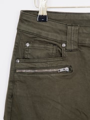 Lakeland Clothing Green Cotton Blend Cargo Jeans - Image 3 of 4